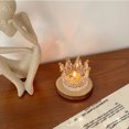 thumbnail image 5 of 1 Pack Crown Glassware Candle Holder, Elegant Glass Tea Lamp Holder, Tea Light/Tabletop Candle Holder Decoration, Votive Candle Holder, Wedding, Party, Dinner, Family Decoration, 5 of 7