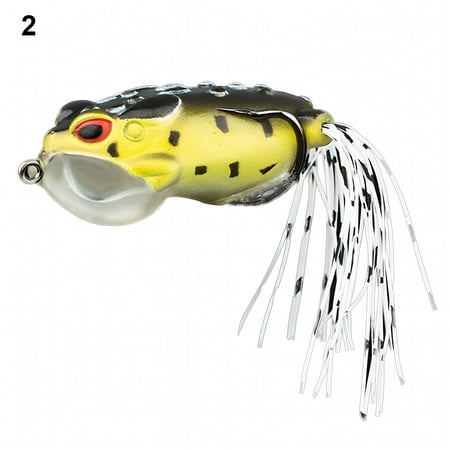 BESTSKY 14cm Frog Baits Simulated 3D Eyes Soft Topwater Bass Fishing Frog Lure Floating Toad for Outdoor