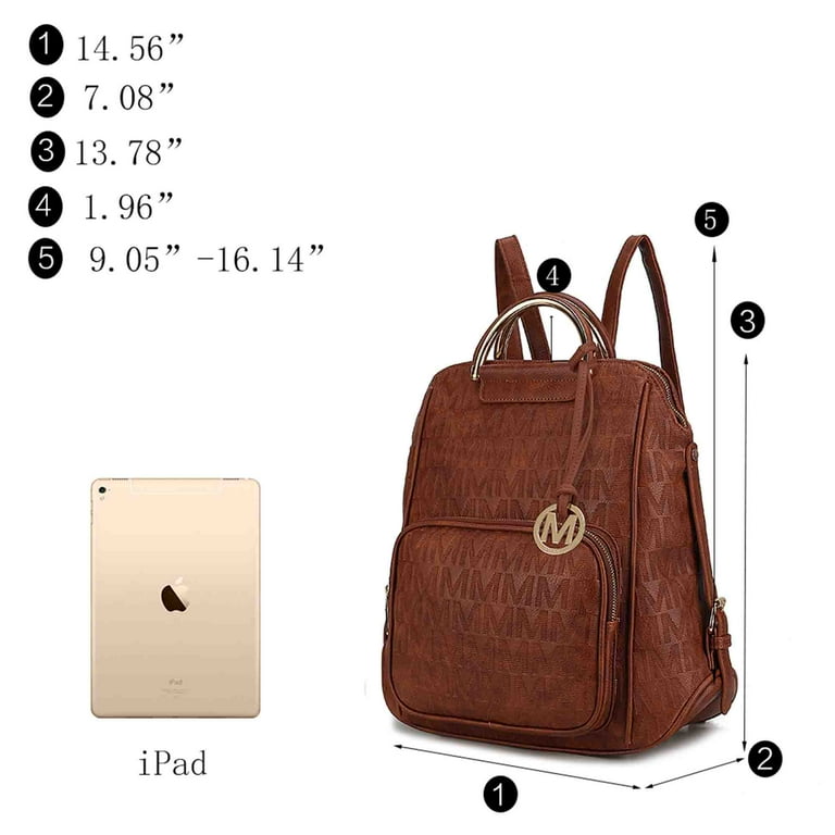 MKF Collection Torra Women's Backpack, Vegan Leather Bookbag Purse for Travel, Work and School by Mia K. - Rose Pink MKF Collection Torra Women's Backpack, Vegan Leather Bookbag Purse for Travel, Work and School by Mia K. - Rose Pink