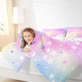thumbnail image 4 of Manfei Sparkling Stars Print 7-Piece King Bedding,Rainbow Gradient King Bed in a Bag,Multicolor,Colorful Stars Reversible, 4 of 7