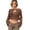 Brown, variant on Women Hollow Out Crochet Knit Crop Tops Color Block Long Sleeve Square Neck Fall Sweaters Tops