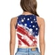 thumbnail image 2 of VISgogo Mujeres Día de la Independencia Tank Tops, Adultos Slim-fit Star amp; Stripe Print Cuello Redondo Crop Tops VISgogo moda, 2 of 6