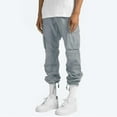 thumbnail image 4 of Mens Pants Solid Multiple Pockets Outdoor Straight Type Fitness Pants Cargo Pants Trousers, 4 of 9