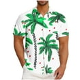 thumbnail image 2 of UVEASISHA Hawaiian Shirts for Men Big and Tall Short Sleeve Casual Button Down Shirt Summer Tropical Beach Shirts Lightweight Quick Dry Aloha Shirt Green S, 2 of 6