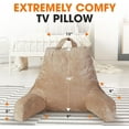 thumbnail image 2 of XgoodX  Reading Pillow with Arms – Portable Bed Pillow for Sitting Up & Support, Foam-Filled Back Rest Pillow for Sitting in Bed & Couch, Machine Washable-Taupe, 2 of 8