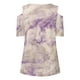thumbnail image 3 of Gibobby Playera Corte clásico para MujerDamas Verano Casual Estampado misterioso Cuello en V Encaje Sin tirantes Mangas(Morado,CH), 3 of 5