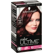 Schwarzkopf Color Ultime Hair Color, 4.2 Mahogany Red, 1 Application - Permanent Red Hair Dye for Vivid Color Intensity and Fade-Resistant Shine up to 10 Weeks
