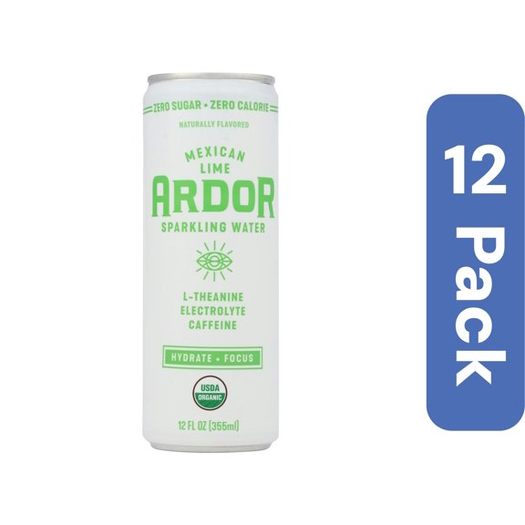 Ardor Organic Inc Sparkling Water Mexican Lime 12 fl oz (Pack Of 12)