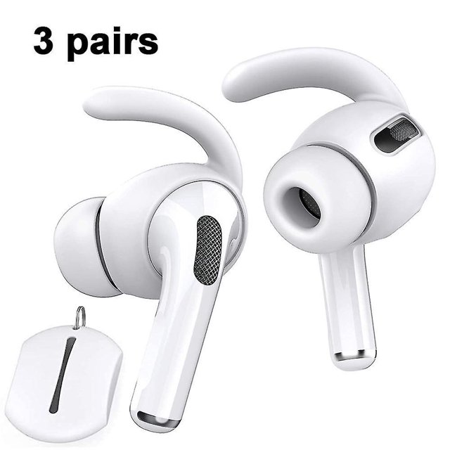 3 pares de fundas con ganchos para las orejas de Airpods Pro Accesorios de bolsa de almacenamiento añadidos compatibles con Apple Airpods P ZefeiWu 8390611504922