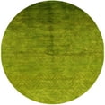 thumbnail image 1 of Ahgly Company Indoor Round Mid-Century Modern Green Oriental Area Rugs, 4' Round, 1 of 6