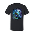 thumbnail image 2 of Great White Shark Species in Ocean | Mens Fishing Graphic T-Shirt, Black, Small, 2 of 3