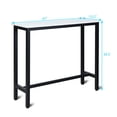 thumbnail image 2 of Gymax 47'' Pub Dining Table Industrial Bar Height Bistro Table w/ Faux Marble Top White, 2 of 10