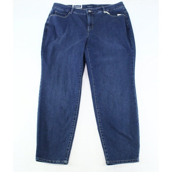 Women's Jeans Dark Plus Stretch Skinny Slim 22W
