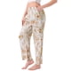 thumbnail image 4 of Pantalones de lounge para mujeres INSPIRE CHIC con patrón de flores y puntos, pantalones de pierna ancha, cintura elástica con bolsillo, pijama de noche XL floral, 4 of 6