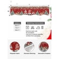 thumbnail image 5 of Red Christmas Fireplace Mantle Scarf, Gnomes Xmas Tree Poinsettia Eucalyptus Mantel Cover Table Runner for Home Living Room Door Window, Indoor Outdoor Holiday Party Decor 17" x 70", 5 of 6