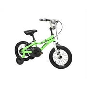 Duzy Customs Skyquest 14-inch Kids Bike by Dynacraft, Lime Green, Quick Assembly, Training Wheels, Fold Out Pedals, Ages 4-7