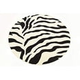 thumbnail image 3 of Unique Loom Wildlife Collection Animal Inspired with Zebra Design Area Rug, 4 ft x 4 ft, Ivory/Black, 3 of 5