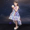 thumbnail image 2 of Little Girls Flower High Low Tulle Dress Princess Wedding Pageant Birthday Party Formal Evening Dance Ball Gown, 2 of 3