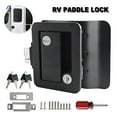 thumbnail image 2 of RV Trailer Camper Entry Door Lock RV Door Lock Replacement Double Open Door With Deadbolt Computer Key Door Handle 2 Keys Blac ,Effortless Installation, 2 of 6