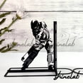 thumbnail image 2 of Shinelab Cricket Metal Bookends Cricket Player Name Bookend, Sports Desk Bookshelf Decor 5531, 2 of 3