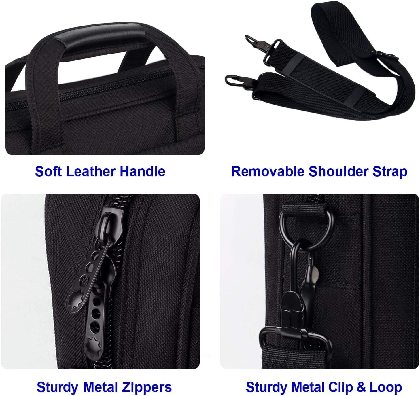 Taygeer Laptop Briefcases for Men, 15.6in Waterproof Work Bag with Laptop Compartment, Black