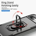 thumbnail image 2 of Allytechgroup for Google Pixel 8A Case Cover, with Ring Holder Stand Hybrid Rugged Protective Shockproof Bumper Phone Case for Google Pixel 8A - Black, 2 of 9