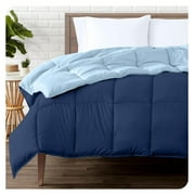 Homehours / Extra Long Comforter - Reversible Colors - Goose Down Alternative - Ultra-Soft - Premium 1800 Series - All Season Warmth - Bedding Comforter (/ XL, Dark Blue/Light Blue)