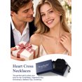 thumbnail image 4 of Suplight Heart Cross Necklace for Women, Sparkling 14K Gold Plated Synthetic Diamond Crystal Pendant Necklace, Hypoallergenic Jewelry Gift for Mom Daughter Birthday Mothers Day Christmas, 4 of 7