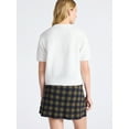 thumbnail image 3 of Free Assembly Women's Button-Front Bow Sweater with Short Sleeves, Midweight, Sizes XS-XXL, 3 of 4
