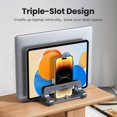 thumbnail image 3 of Vertical Laptop Stand For MacBook Air Pro Triple Slots Aluminum Notebook Stand For MacBook Pro Tablet iPad Phone Holder Metal Dual Slots, 3 of 6