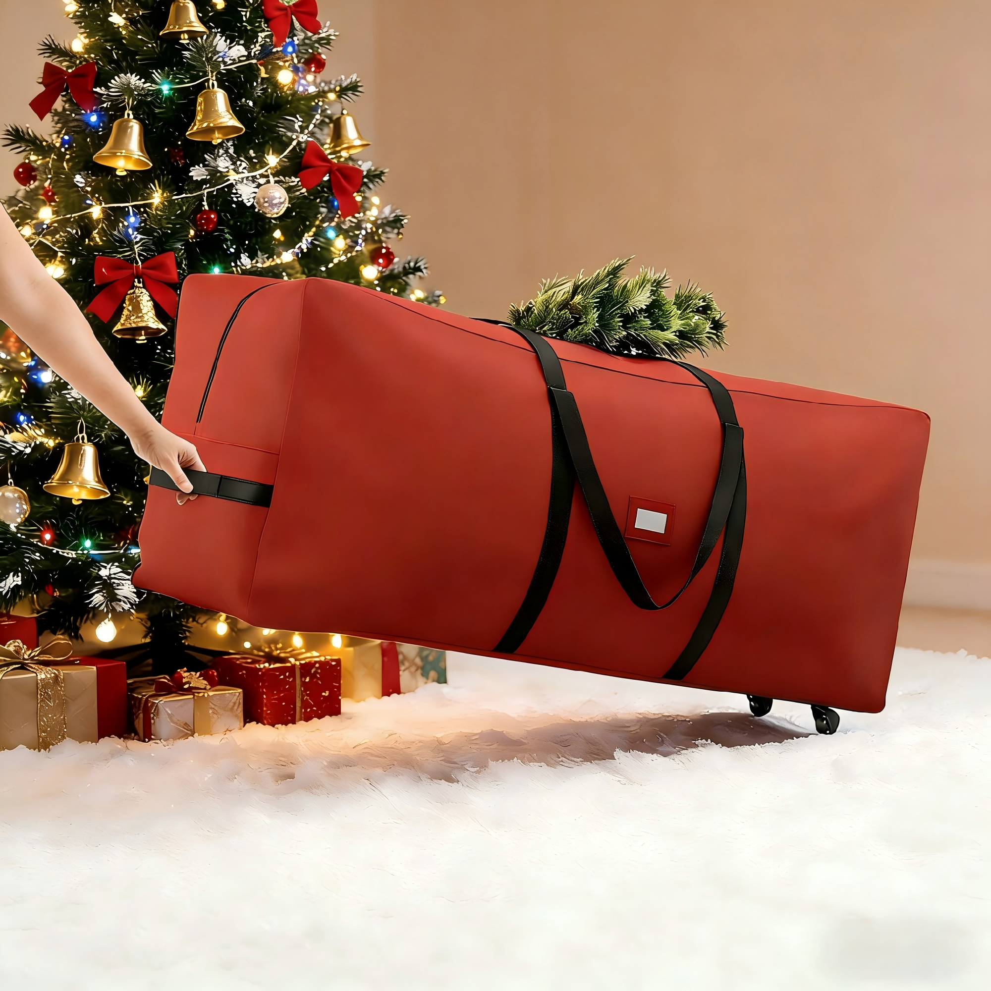 Tufmunb Rolling Christmas Tree Storage Bag, 9ft photo 1