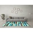 thumbnail image 3 of Ahgly Company Indoor Square Abstract Light Blue Contemporary Area Rugs, 6' Square, 3 of 4