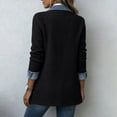 thumbnail image 4 of KyCheLot Knitted Jackets for Women Button Color Block Lapel Neck Long Sleeve Jackets Loose Comfy Vacation Jackets, 4 of 8