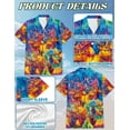 thumbnail image 3 of Colorful Elk Moose Hawaiian Shirt for Men, Button Down Summer Beach Short Sleeve, Sizes S-5XL, 3 of 4