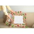 thumbnail image 2 of Ambesonne Christmas Throw Pillow Cover 2 Pack, Gingerbread Biscuits, 24", Green Brown and Red, 2 of 5