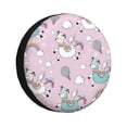 thumbnail image 1 of Fotbe Llama Unicorn and Rainbow Funda de Llanta de Repuesto con Estampado, Engrosada, Ajuste Universal para Jeep, Remolque, RV, SUV, Camión-15 inch, 1 of 6