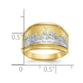 thumbnail image 2 of 10k Yellow Gold Polished and Rhodium Ladies Last Supper Ring Size 6.00 Ring for Women - 2.0 Grams, 2 of 2