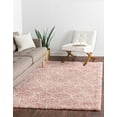 thumbnail image 4 of Unique Loom Trellis Shag Collection Area Rug - Ruby (10' x 13' Rectangle Light Pink/Ivory), 4 of 12