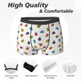 thumbnail image 2 of Men's Boxer Briefs, Cute Ladybugs Soft Comfy Mens Underwear Boxer Briefs Breathable With Widen Waist, 2 of 7