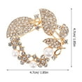 thumbnail image 2 of FOMIYES Stylish Rhinestone Leaf Brooch Pin for Women’s Fashion Accessories and Elegant Outfits, 2 of 5