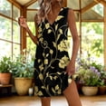 thumbnail image 2 of Summer Dresses for Women 2026 Plus Size Floral Printed V-Neck Sleeveless Casual Summer A-Line Loose Dress with Pockets, 2 of 8