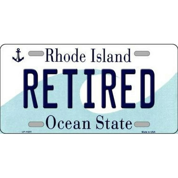 Smart Blonde LP-11201 6 x 12 in. Retired Rhode Island Novelty Metal Vanity License Plate Tag