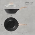 thumbnail image 2 of Non Stick Wok with Lid 12''/5.3QT  Cookware, Induction Compatible All Stovetop Wok Pan, 2 of 6