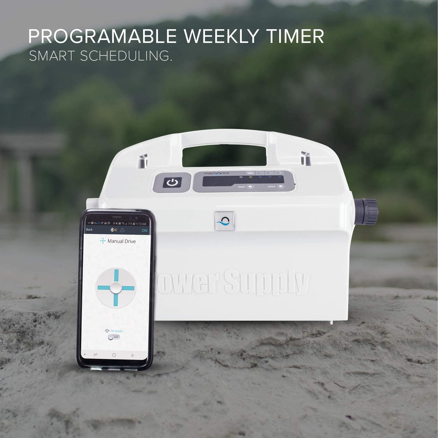 Dolphin Sigma Robotic Pool Cleaner with Bluetooth and Massive Top-Load Cartridge Filters, Ideal for Pools up to 50 Feet.