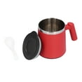 thumbnail image 3 of Taza de café de acero inoxidable de 420 ml, taza de desayuno, Taza de leche de café para el hogar, oficina, Camping, Rojo, 3 of 5