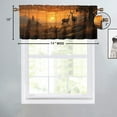 thumbnail image 4 of Fall Deer Forest Kitchen Valance Curtain Rod Pocket Wildlife Animal Elk Trees Autumn Hunting Lodge Thermal Insulated Room Darkening Curtain for Dinning Room 54 by 18 in, 1 Panel, 4 of 6