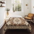 thumbnail image 4 of Brown Boho Tapestry for Bedroom Wall Hanging Tapestry, Retro Western Rustic Ethnic Tribal Patterns Ceiling Backdrop Tapestries Poster Blanket Wall Decor for Teens Room Living Room Dorm 39" x 59", 4 of 8