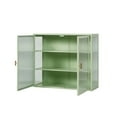 thumbnail image 5 of GUTALOR 27.56'' Modern Wall Cabinet with Glass Doors, Three-Tier Storage, Removable Shelves, 30lbs Capacity - Pantry, Bathroom, Laundry, and Living Room Cabinet-Green, 5 of 6