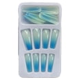 thumbnail image 1 of maskred 1 Set French Tip Press on Nails Gradient Extension Fingernails Tips Removable Fashion Wraps Full Cover DIY Manicure Kit Type 15 2g glue,24Pcs jelly 1Set, 1 of 6