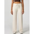 thumbnail image 5 of Women'S Casual Pants Wide-Leg Sweatpants with Pockets Y2K Milk Apricot Color S, 5 of 9